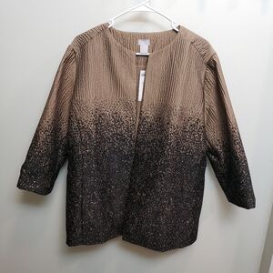 Chico's Brown and Black Women's Jacket Size 3 Or XL